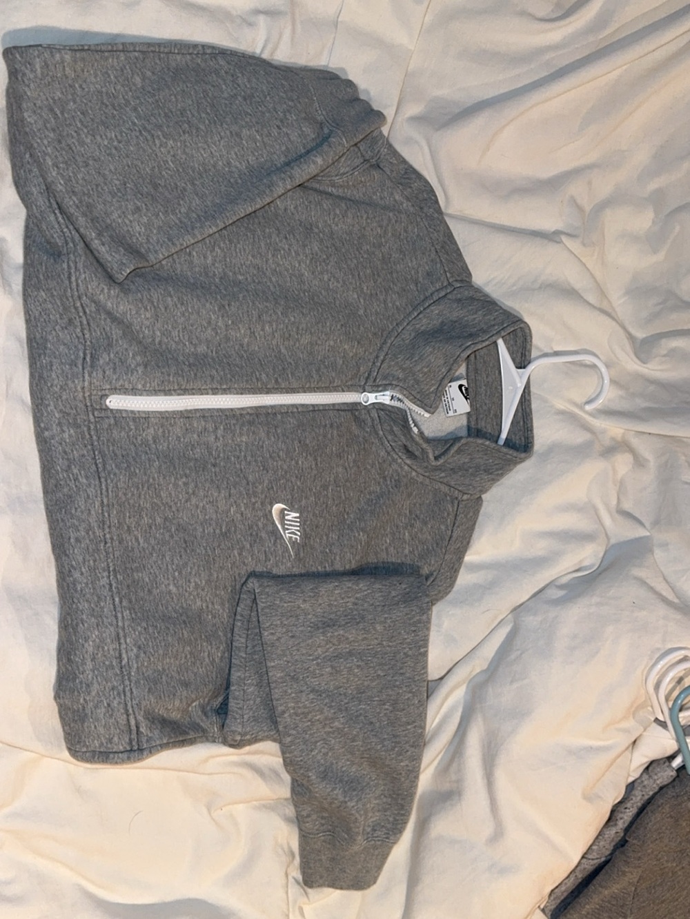 Nike Men's Heather Gray Zip-Up Sweater Jacket